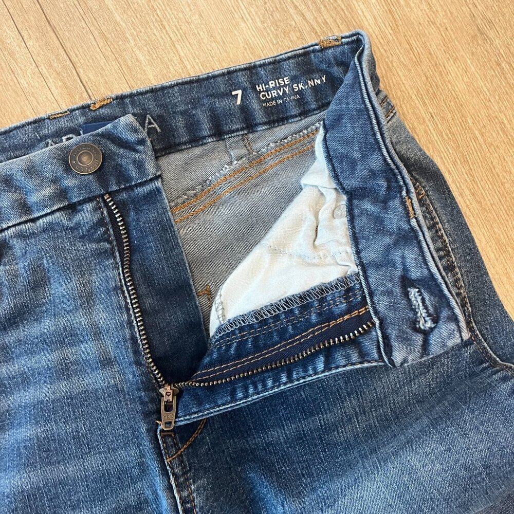 Womens Arizona Jeans Hi-Rise Curvy Skinny - 7 - Picture 6 of 8